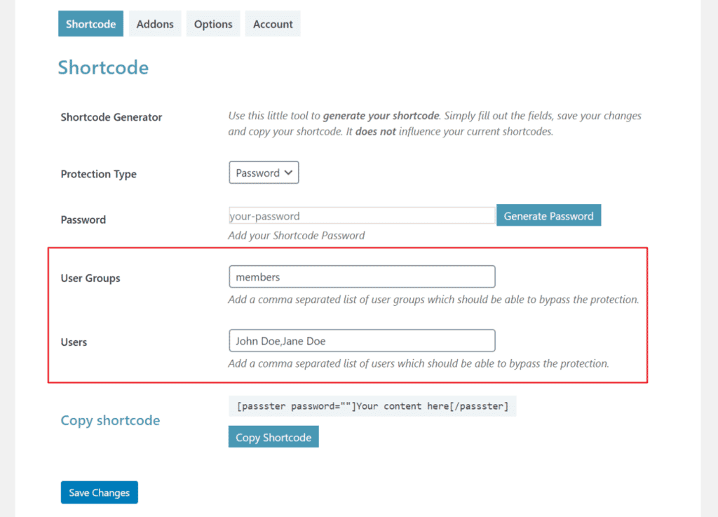 User role and users settings in Passster