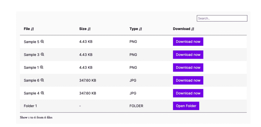 wordpress document library example