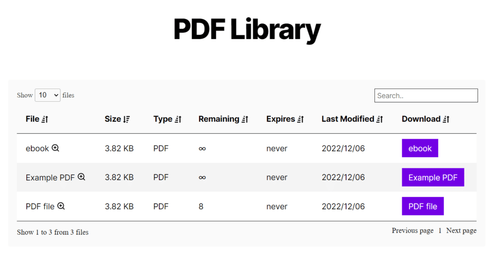 wordpress pdf library filr